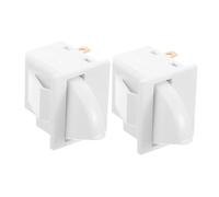 MOLUCKFU 2 Pièces Interrupteur D'éclairage de Porte de Réfrigérateur, Interrupteur de Lampe de Porte, Blanc, Abs et Métal, Contrôle Automatique Lumière, pour Réfrigérateur et Congélateur