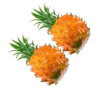 MOLUCKFU 2 Pièces Lot de 2 Boules d'Antenne en Plastique Forme Ananas pour Voiture SUV et Camion, Accessoires Extérieurs Décoratifs Amusants, Couvre-Antennes Mignons pour Toit de Véhicule