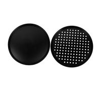 MOLUCKFU 2 pièces Lot de Plaques à Pizza Perforées et Antiadhésives Acier Résistant Haute Température Ustensiles Pâtisserie pour Cuisson Pâte Épaisse Démoulage Facile Nettoyage Rapide