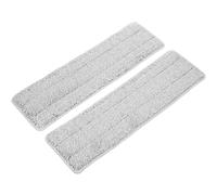 MOLUCKFU 2 pièces Lot de Têtes de Serpillère Fibre Réutilisables Recharges Mop Pads Absorbantes pour Nettoyage Sols avec Coins et Plinthes Compatible Balai Domestique