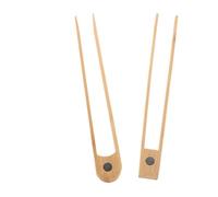 MOLUCKFU 2 Pièces Pinces à Magnétiques Bambou Pince de Cuisine avec Aimant pour Sachet Alimentaire Clip de Fraîcheur Polyvalent pour Réfrigérateur Cuisine et Bureau