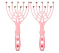 MOLUCKFU 2 Pièces Plastic Scalp Massager Ergonomic Head Scratcher For Instant Tension Relief And Relaxation Lightweight Handheld Tool For Scalp And Body Massage Travel Companion