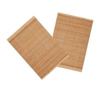MOLUCKFU 2 pièces Set Table Isolants Bambou Naturel Tapis Antidérapants et Résistants Chaleur pour Décoration de Table Intérieure et Extérieure
