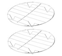 MOLUCKFU 2 pièces Support de Barbecue INOX Rack Antiadhésif pour Ailes de Poulet Cuisson Uniforme et Résistante Chaleur Accessoire Gril pour Barbecue Extérieur et Four