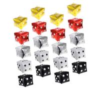 MOLUCKFU 20 pièces Ballons Aluminium Dés Décoration Thème Soirée Jeu Ambiance Festive Or Argent Noir Blanc Rouge 12 pouces 20 pcs