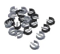 MOLUCKFU 20 Pièces Clip Serrage C en ABS et Acier Fixation Stable | Remplacement Rapide de Goupille Verrouillage, Connexion Terrain Stable, Usage Intérieur et Extérieur