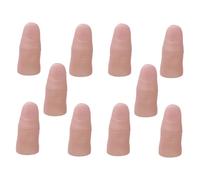MOLUCKFU 20 pièces Faux Doigts Vinyle Réalistes avec Ongles Protège-Doigts Légers pour Accessoires Scène et Farces Variée