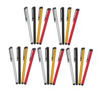 MOLUCKFU 20 pièces Stylet Tablette Capacitif avec Pointe Douce Antirayures pour Écran Tactile Stylo Fin Léger Aluminium pour Téléphone Portable et Tablette Prise Main Confortable Noir
