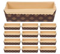 MOLUCKFU 25 pièces Lot de Moules Papier Rectangulaires pour Gâteau Caissettes Empilables Résistants Haute Température Jetables pour Pâtisserie