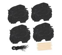 MOLUCKFU 28pièces Masques à Gratter Colorés Pour Décorations Halloween Et Activités De Fête Masques à Personnaliser