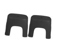 MOLUCKFU 2pièces Tabouret De Salle De Bain Antidérapant Marchepied Compact pour Adultes pour Changer De Chaussures Et Accéder Aux Élevés De Couleur Noire