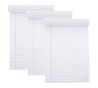 MOLUCKFU 3 Pièces Bloc-notes Ligné A4 Portable à Déchirer | Papier Blanc Ligné, Partage Facile, sans Bavure D’encre, pour Brainstorming, Stylo et Documents