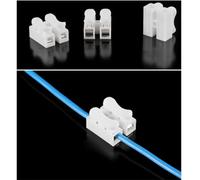 MOLUCKFU 3 pièces Connecteur Fil Blanc Voies Rapide Bornier Électrique à Ressort Connexion sans Soudure pour Câbles Mm² Boîtier Ignifuge Sécurisé