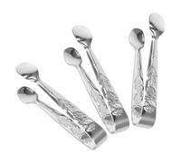 MOLUCKFU 3 pièces Lot Pinces Alimentaires Acier Inoxydable avec Motif Rose Mini Pinces Cuisine Sûres et Pratiques pour Sucre Glaçons et Apéritifs Faciles à Transporter et Stocker