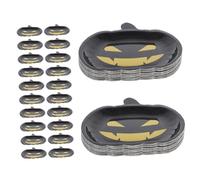 MOLUCKFU 30 Pièces Assiettes Papier Forme de Citrouille Noires Robuste pour Fête Halloween Automne Décorations