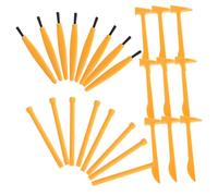 MOLUCKFU 30 pièces Kit de Fouille Archéologique pour Garçon Fille Outils Excavation Durables avec Marteau Burin et Brosse Expérience Réaliste de Creusement Œufs de Dinosaure pour