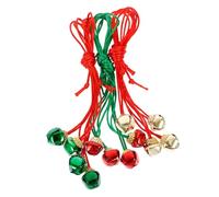 MOLUCKFU 36pièces Colliers Clochettes de Noël Décoratifs Pendentifs Forme de Croix Cloche Éléments de Décoration Suspendue pour Intérieur