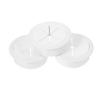 MOLUCKFU 3pièces Couvre-Fils Rond Plastique pour Bureau pour Gestion des Câbles Cache-Trou De Passage De Câbles pour Espaces De Travail Et Bureaux