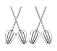 MOLUCKFU 4 Pièces Bâtons Mélangeurs Inox Lot Accessoires Batteur à Main Résistants Chaleur pour Pâte et Œufs Polyvalents pour Cuisine Maison et Pro