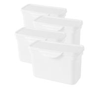 MOLUCKFU 4 pièces Boîte de Rangement Lessive avec Couvercle Rabattable Boîte Hermétique pour Poudre Détergente Protection Humidité pour Petits Espaces et Usage Domestique