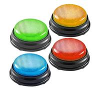 MOLUCKFU 4 Pièces Buzzer Réponse Bouton pour Jeux Quiz Scolaire Buzzer Sonore Plastique Outil Interactif pour Entraînement Rapidité Garçon Fille et Famille