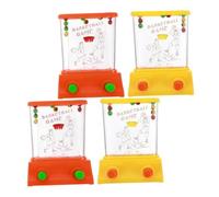 MOLUCKFU 4 Pièces Jeu Anneau Eau Portable Lot de Jouets de Lancer Anneaux Colorés Aléatoires Aquatique Décompressif pour Garçon Fille et Familles pour Jeux Extérieurs et