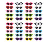 MOLUCKFU 40 Pièces Breloque Lunettes de Soleil en Résine pour Bijoux | Charme à Dos Plat, Surface Lisse et Légère, Format Mini, Finition Solide pour Création