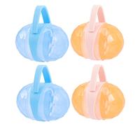 MOLUCKFU 4ensembles Boîte De Rangement Pour Tétines Contenant Pour Tétines Avec Portable Accessoire Pratique Pour Garder Sucettes Portée De Main Couleur Bleue Et Dorée