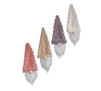 MOLUCKFU 4pcs Cache-Bouteille Vin Décoratif Thème Noël Poupée sans Visage Protection Pochette Cadeau Bouteille Décoration Tableau 130