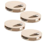 MOLUCKFU 4pièces Tambour Bois Pour Garçon Fille Sensoriel De Développement Non Pour Peinture Et Artisanat