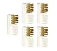 MOLUCKFU 5 Pièces Brosse à Ongle en Fil de Cuivre pour Nettoyage Profond des Embouts de Ponceuse à Ongles, Légère et Rapide, Nail Art et Prolonger la Durée des Outils