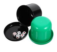 MOLUCKFU 5 pièces Gobelet à Dés Épais avec Dés Colorés Aléatoires Set de Jeu pour Bar et Maison Ergonomique et Abs Couleur Aléatoire Couleur Aléatoire