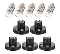 MOLUCKFU 5 pièces Kit Douilles à Vis avec Ampoules Supports Lampe pour Expériences Physiques Bases Plastique pour Projets Éducatifs et Bricolage