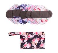 MOLUCKFU 5 pièces Lot de Serviettes Hygiéniques Lavables de Pochette de Rangement Pratique Confortables et Sécurisées pour Femmes Réutilisables et Écologiques Couleur Couleur Aléatoire