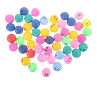 MOLUCKFU 50 pièces Balles de Loterie Plastique Numérotées Légères pour Jeux de Soirée Tirages Au Sort et Animations Festives