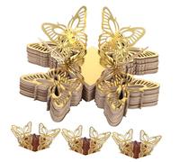MOLUCKFU 50 pièces Caissettes Carrées pour Confiseries et Bonbons Emballages Originaux Papier Doré Double Face pour Cupcakes Fêtes Mariages Présentation Élégante