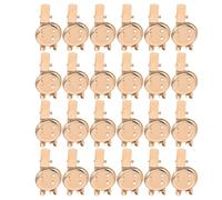 MOLUCKFU 50 Pièces Épingles à Fermoir de Broche en Métal Or Rond avec Clip Canard 35mm pour Accessoires DIY Créatifs et Fabrication Artisanale pour Débutants