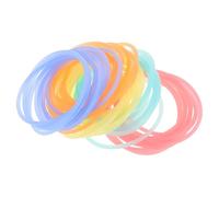 MOLUCKFU 50 Pièces Lot Bracelets Élastiques Silicone Lumineux Multicolores Accessoires Fluorescents pour Jeux Extérieurs Fêtes et Cadeaux Garçon Fille Confortables et Polyvalents