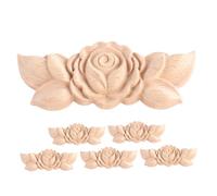MOLUCKFU 6 Pièces Appliques Décoratives Non Peints pour Ornements Sculptés Européens pour Coins de Portes Armoires Lits