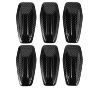 MOLUCKFU 6 Pièces Cache D’Antenne Voiture Aileron de Requin 6 Pièces, Adhésif Puissant, ABS Résistant aux Intempéries, Design Fibre de Carbone, Couvre Base Antenne, Améliore Aérodynamisme