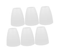 MOLUCKFU 6 Pièces Lot de Abat-jours Plastique pour Lampe de Table Design Plat Petit Format Remplacement Décoratif pour Chambre et Salon Installation Facile et Options DIY