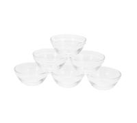 MOLUCKFU 6 pièces Lot de Bols Verre Résistant pour Desserts Gelée et Cuisine Multifonction sans Coutures Adaptés Micro-ondes et Four Design Sécuritaire pour Toute la Famille