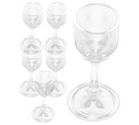 MOLUCKFU 6 Pièces Mini Verres à Vin 15ml en Verre, Style Vintage | Portion de Dégustation, Surface Lisse Élégante, Usage Bars et Dégustations, pour Amateurs et Barmen