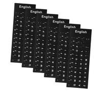 MOLUCKFU 6feuilles Autocollants De Clavier Anglais De Stickers pour Ordinateur Portable Lettres Blanches sur Fond Anti-Rayures Et Résistants Compatibles avec Les Claviers Pc Et Laptop