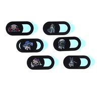 MOLUCKFU 6pièces Cache Webcam Multi-Fonctionnel pour Ordinateur Et Vie Privée avec Motif De Chien Couverture -Hacking Et -observations pour Caméras