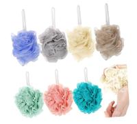 MOLUCKFU 7 pièces Lot de Boules de Bain Exfoliantes Maille Éponges Loofah Colorées pour Nettoyage Du Corps et Mousse Dense Accessoires Bain Durables