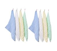 MOLUCKFU 8 pièces Lot de Mouchoirs Garçon Fille Carrés Coton Couches Doux et Absorbants Serviettes Lavables pour Visage Peau Sensible Garçon Fille