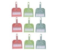 MOLUCKFU 9 pièces Mini Dustpan And Brush Set Portable Handheld Cleaning Tool Lightweight Ergonomic For Desk Keyboard car Pet Nest Compact Small Broom And Dustpan