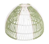 MOLUCKFU Abat-jour en Imitation Rotin Tissé Main Léger Suspendre, Cache-lampe Bohème Naturel, Protection D'ampoule pour Salon, Chambre et Salle à Manger, Style Panier, Décor Champêtre