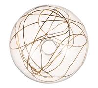 MOLUCKFU Abat-Jour en Verre Transparent Ø100Mm Fil d'Aluminium Doré Globe Sphérique pour Lampe G9 Abat-Jour de Rechange Décoratif Suspendre et Plafonnier Diffuseur Lumineux Équilibré
